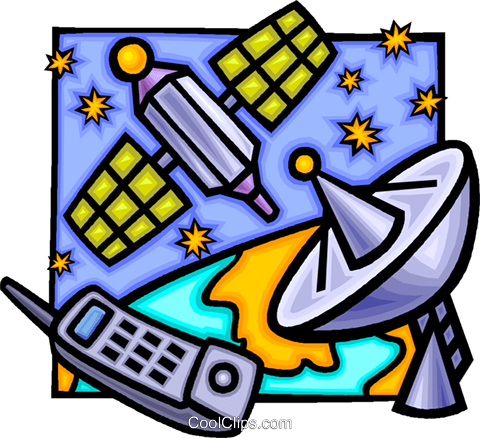 Satellite Dish With Cell Phone Royalty Free Vector - Satellite Dish With Cell Phone Royalty Free Vector (480x438)