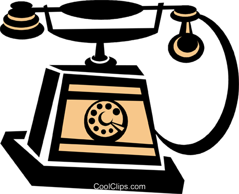 Antique Telephone Royalty Free Vector Clip Art Illustration - Antique Telephone Royalty Free Vector Clip Art Illustration (480x390)