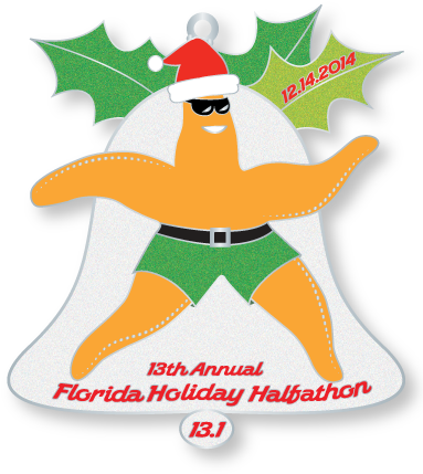 2014 Florida Holiday Halfaton Medal Art - 2014 Florida Holiday Halfaton Medal Art (395x435)