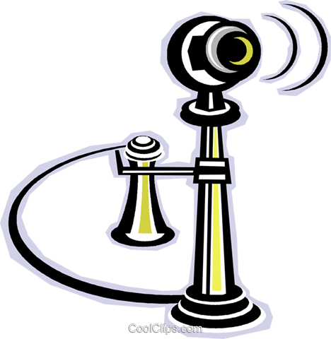 Antique Telephone Royalty Free Vector Clip Art Illustration - Antique Telephone Royalty Free Vector Clip Art Illustration (468x480)