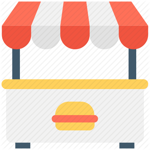 Transparent Download Food By Vectors Burger Kiosk Stall - Transparent Download Food By Vectors Burger Kiosk Stall (512x512)