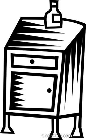 Hospital Night Stand Royalty Free Vector Clip Art Illustration - Hospital Night Stand Royalty Free Vector Clip Art Illustration (295x480)