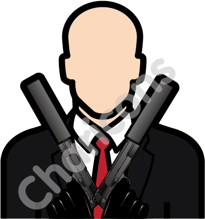 Royalty Free Download Hitman Charicon By Geekeboy On - Royalty Free Download Hitman Charicon By Geekeboy On (417x517)