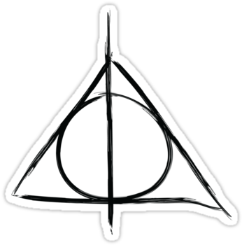 "deathly Hallows Symbol" Stickers By Kate Bloomfield - "deathly Hallows Symbol" Stickers By Kate Bloomfield (375x360)