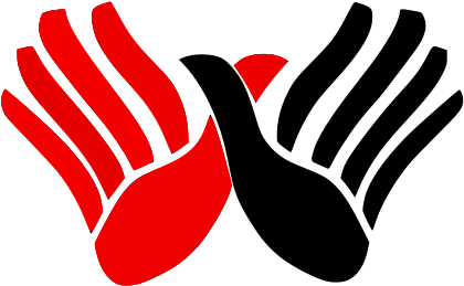 Clipart Albania Hands Red And Black Cupped Hands Clip - Clipart Albania Hands Red And Black Cupped Hands Clip (566x800)
