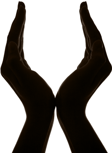 Cupped Hands Silhouette - Cupped Hands Silhouette (388x550)