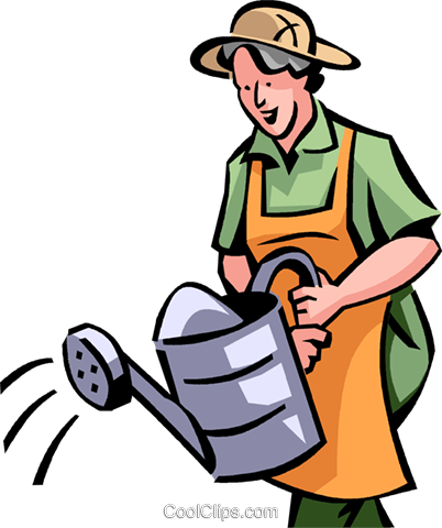 Gardeners Royalty Free Vector Clip Art Illustration - Gardeners Royalty Free Vector Clip Art Illustration (402x480)