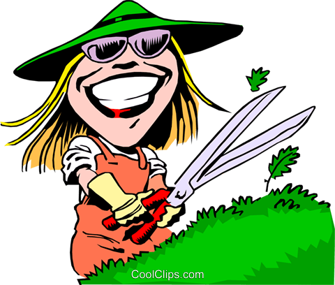 Gardening Cartoon Royalty Free Vector Clip Art - Gardening Cartoon Royalty Free Vector Clip Art (480x408)