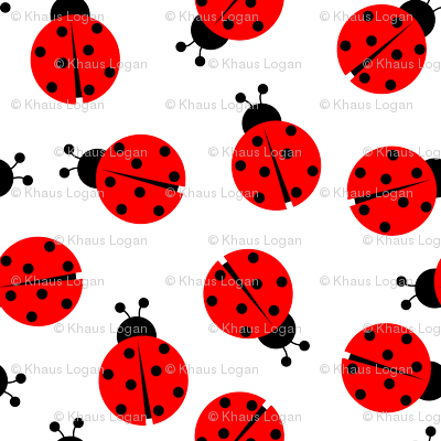 Cute Summer Lady Bug Pattern - Cute Summer Lady Bug Pattern (400x400)
