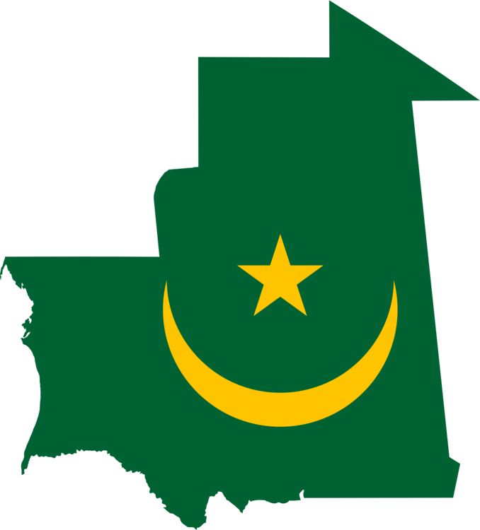 Flag Of Mauritania Map National Flag - Flag Of Mauritania Map National Flag (678x750)
