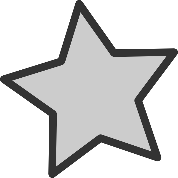 Star Favorite Off Clip Art At Clker - Star Favorite Off Clip Art At Clker (600x600)