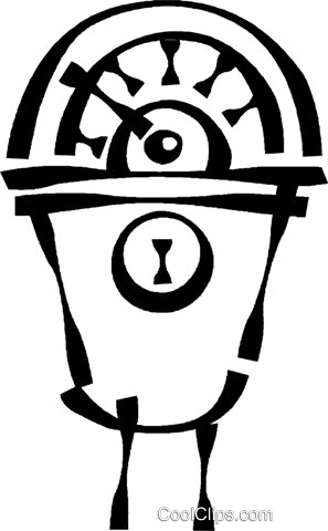 Parking Meter Royalty Free Vector Clip Art Illustration - Parking Meter Royalty Free Vector Clip Art Illustration (297x480)