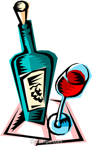 Wine Bottle Royalty Free Vector Clip Art Illustration - Wine Bottle Royalty Free Vector Clip Art Illustration (303x480)