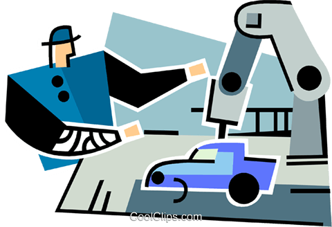 Automotive Assembly Line Royalty Free Vector Clip Art - Automotive Assembly Line Royalty Free Vector Clip Art (480x328)