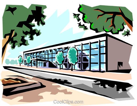 Office Building Royalty Free Vector Clip Art Illustration - Office Building Royalty Free Vector Clip Art Illustration (480x373)