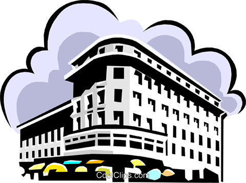 Office Building Royalty Free Vector Clip Art Illustration - Office Building Royalty Free Vector Clip Art Illustration (480x357)