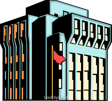 Office Building Royalty Free Vector Clip Art Illustration - Office Building Royalty Free Vector Clip Art Illustration (480x430)