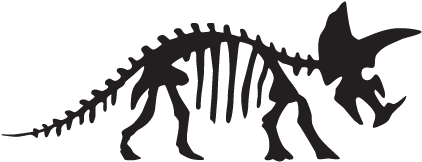 Triceratops Dinosaur Fossil Wall Quotes™ Wall Art Decal - Triceratops Dinosaur Fossil Wall Quotes™ Wall Art Decal (451x451)