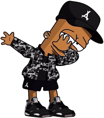 Clip Art Simpsons Desenho Gangster Freetoedit - Clip Art Simpsons Desenho Gangster Freetoedit (367x415)