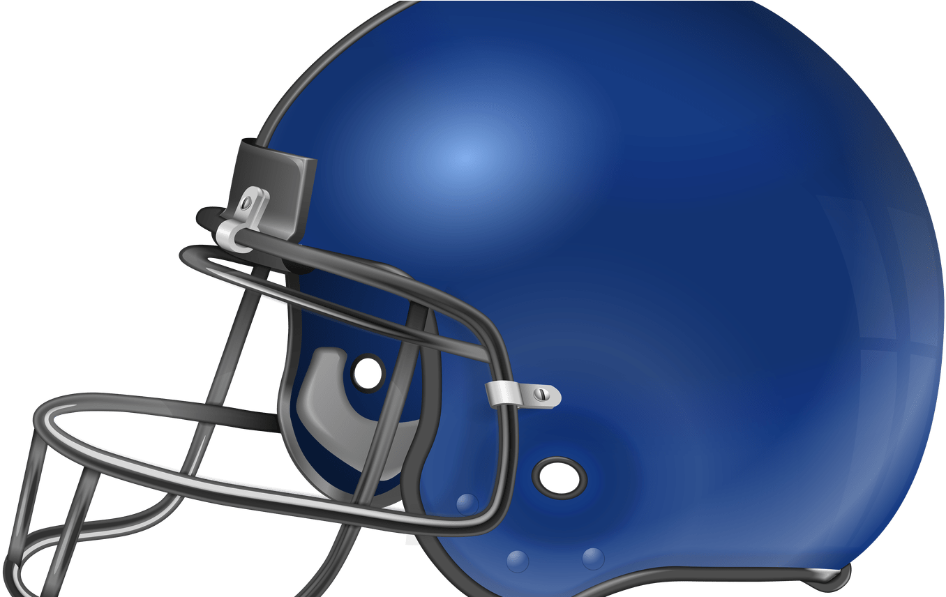 Preppy Football Helmet With Banner Clipart Black And - Preppy Football Helmet With Banner Clipart Black And (1368x855)