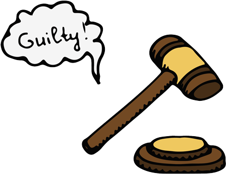 Legal Hammer With The Words Guilty Next To It - Legal Hammer With The Words Guilty Next To It (500x377)