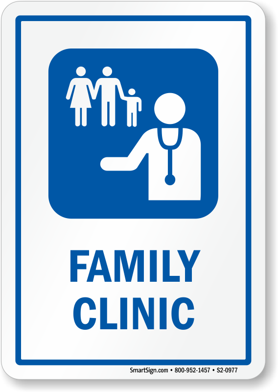 Family Clinic Hospital Sign - Family Clinic Hospital Sign (568x800)
