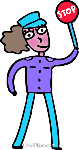 Crossing Guards Royalty Free Vector Clip Art Illustration - Crossing Guards Royalty Free Vector Clip Art Illustration (254x480)