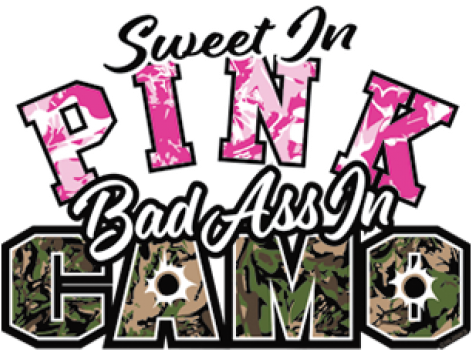 2212 Sweet In Pink Bad Ass In Camo - 2212 Sweet In Pink Bad Ass In Camo (500x500)