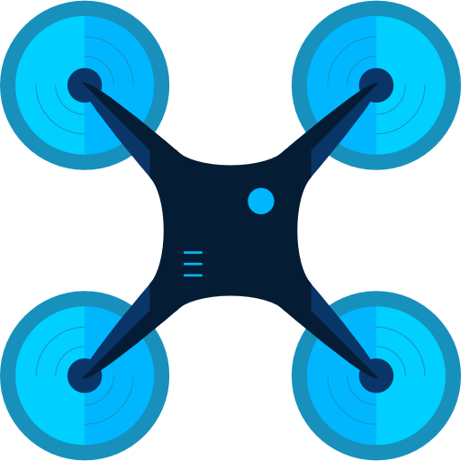 Drone Flat Png Clipart Unmanned Aerial Vehicle Quadcopter - Drone Flat Png Clipart Unmanned Aerial Vehicle Quadcopter (512x512)