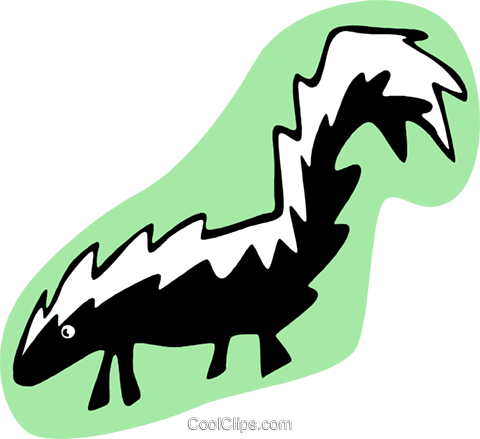Cartoon Skunk Royalty Free Vector Clip Art Illustration - Cartoon Skunk Royalty Free Vector Clip Art Illustration (480x439)
