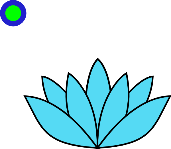 Blue Lotus Blk Outline Hi Clip Art At Clker - Blue Lotus Blk Outline Hi Clip Art At Clker (600x523)