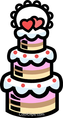 Wedding Cakes Royalty Free Vector Clip Art Illustration - Wedding Cakes Royalty Free Vector Clip Art Illustration (259x480)