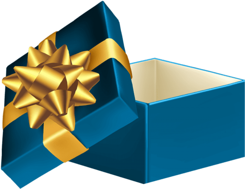 Download Blue Open Gift Box Clipart Png Photo - Download Blue Open Gift Box Clipart Png Photo (850x659)