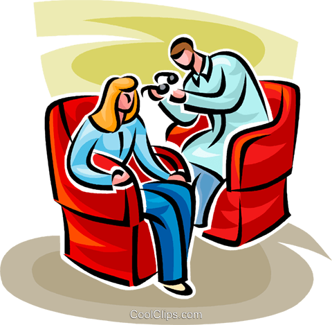 Woman Visiting The Eye Doctor Royalty Free Vector Clip - Woman Visiting The Eye Doctor Royalty Free Vector Clip (480x469)