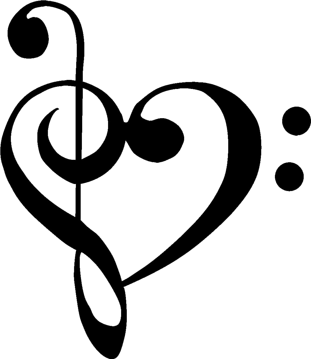 Clip Art Freeuse Library Treble Clef Clipart Love Rose - Clip Art Freeuse Library Treble Clef Clipart Love Rose (1181x1181)