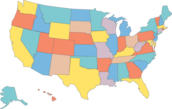 Usa Map Blank - Usa Map Blank (550x351)