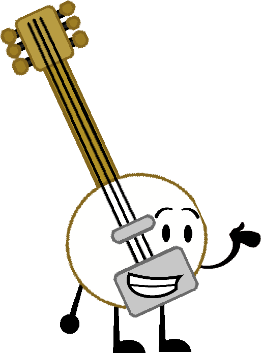 Clip Art Black And White Banjo Vector Cartoon - Clip Art Black And White Banjo Vector Cartoon (513x695)