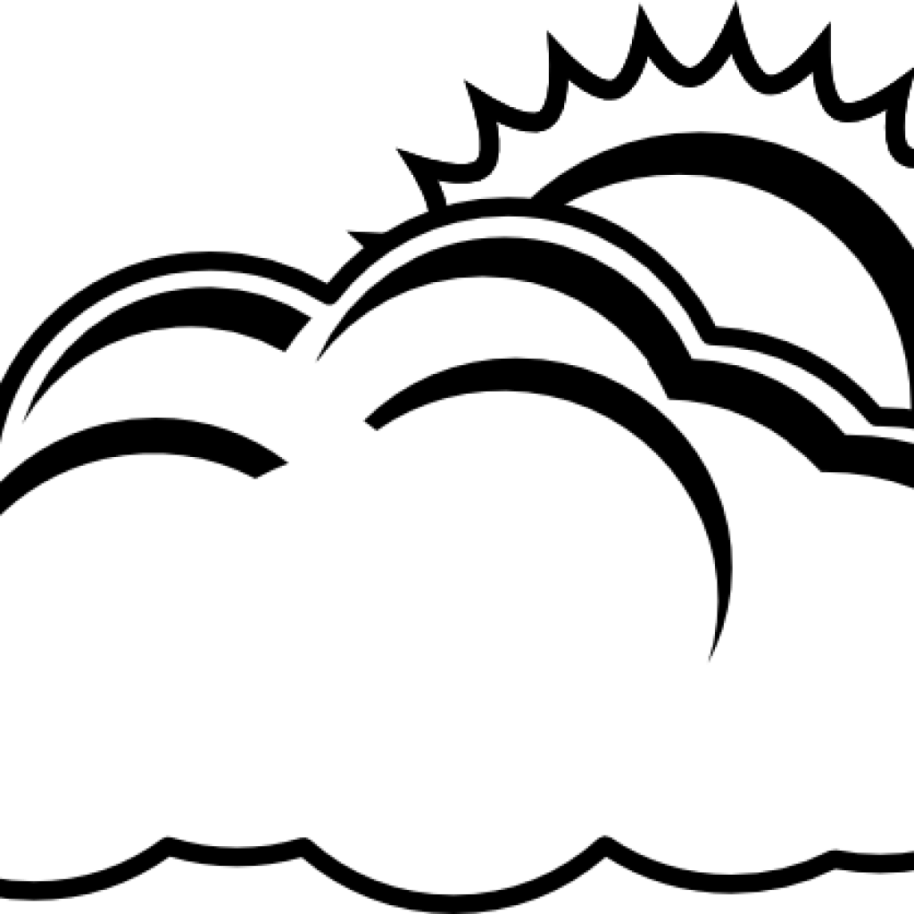 Cloudy Clipart Cloudy Bw Clip Art At Clker Vector Clip - Cloudy Clipart Cloudy Bw Clip Art At Clker Vector Clip (1024x1024)