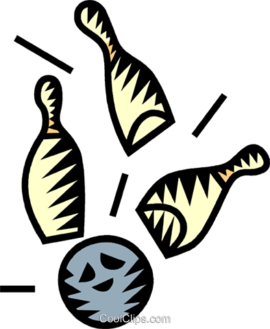 Bowling Pins And Ball Royalty Free Vector Clip Art - Bowling Pins And Ball Royalty Free Vector Clip Art (394x480)