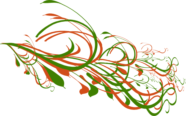 Orange Green Big Swirl Clipart Png For Web - Orange Green Big Swirl Clipart Png For Web (600x374)