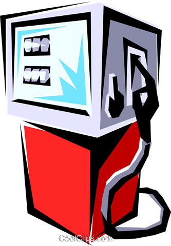 Gas Pump Royalty Free Vector Clip Art Illustration - Gas Pump Royalty Free Vector Clip Art Illustration (333x480)