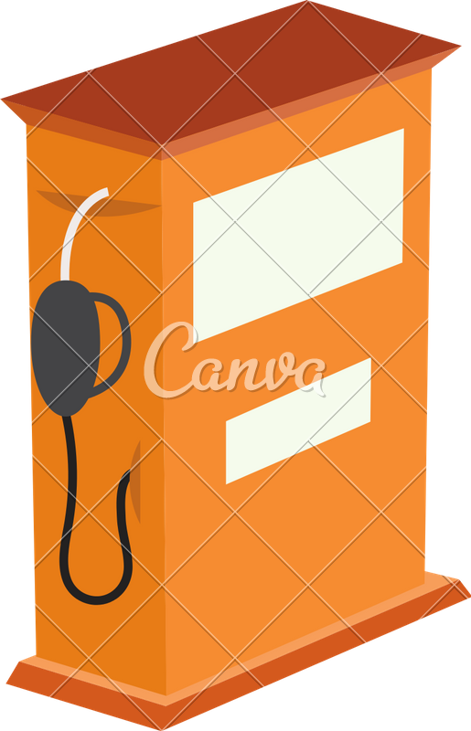 Orange Gas Station Or Fuel Pump - Orange Gas Station Or Fuel Pump (515x800)