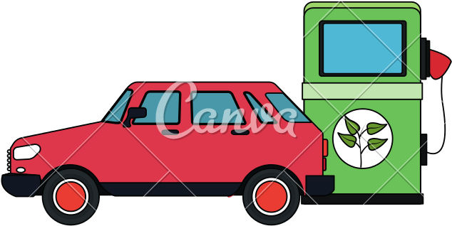 Eco Friendly Gas Pump And Car Icon Image - Eco Friendly Gas Pump And Car Icon Image (800x800)