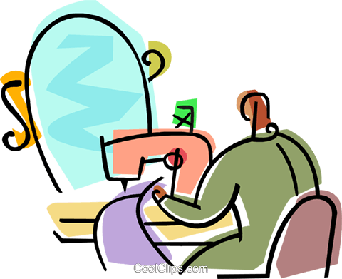 Seamstress Royalty Free Vector Clip Art Illustration - Seamstress Royalty Free Vector Clip Art Illustration (480x391)
