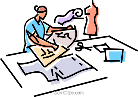 Seamstress Royalty Free Vector Clip Art Illustration - Seamstress Royalty Free Vector Clip Art Illustration (480x337)