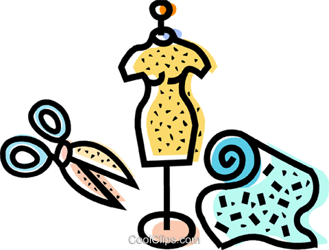 Seamstress Royalty Free Vector Clip Art Illustration - Seamstress Royalty Free Vector Clip Art Illustration (480x365)