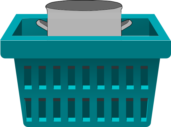 This Free Clip Arts Design Of Pot In Basket - This Free Clip Arts Design Of Pot In Basket (600x447)