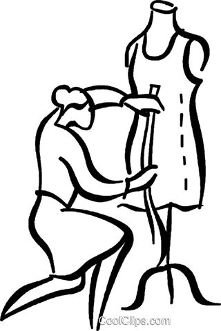 Seamstress Royalty Free Vector Clip Art Illustration - Seamstress Royalty Free Vector Clip Art Illustration (320x480)