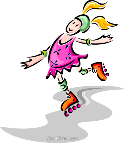 Child Roller Blading Royalty Free Vector Clip Art - Child Roller Blading Royalty Free Vector Clip Art (421x480)