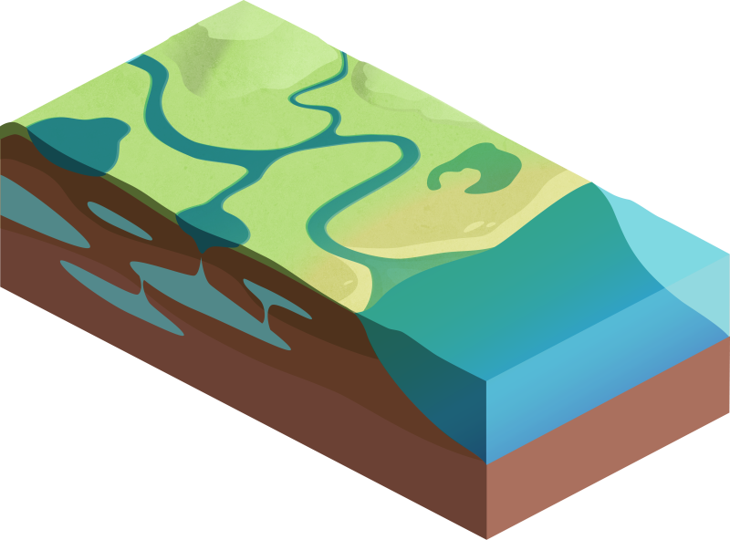 Water Cycle Illustration Including Only The Land And - Water Cycle Illustration Including Only The Land And (800x592)